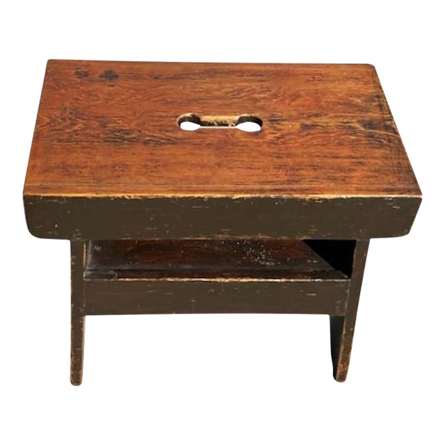 19Thc Painted Foot Stool From Pennsylvania For Sale