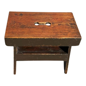19Thc Painted Foot Stool From Pennsylvania