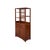 This elegant Chinese-style display cabinet, or Duobaoge, is crafted from warm, reddish-brown wood and features a...