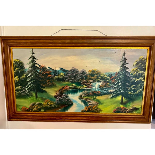 1960s 1960s Large Original Oil Painting by Mamie Sherlock For Sale - Image 5 of 12