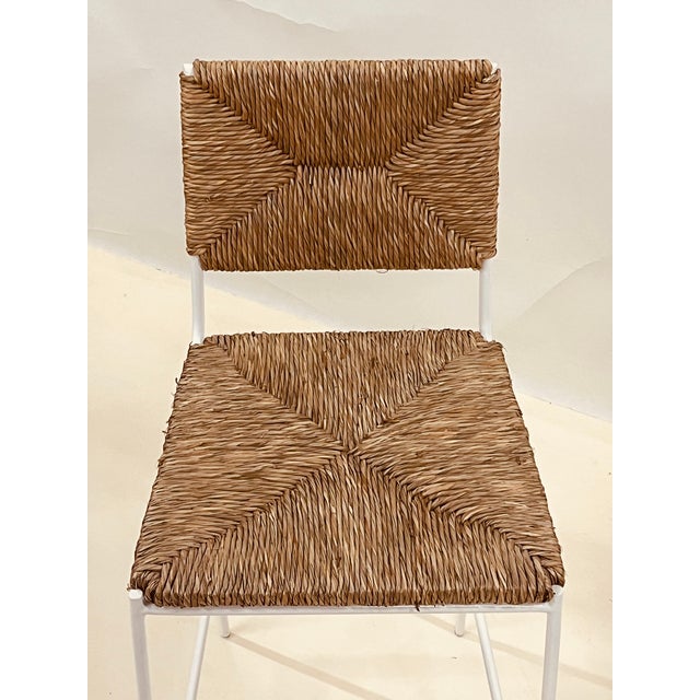 Set of 3 White 'Campagne' Counter Stools by Design Frères For Sale - Image 10 of 12