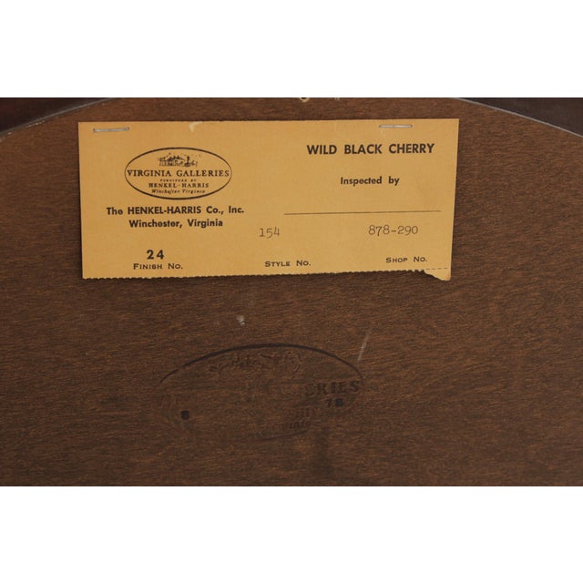 Henkel Harris Cherry Oval Wall Mirror For Sale - Image 12 of 12