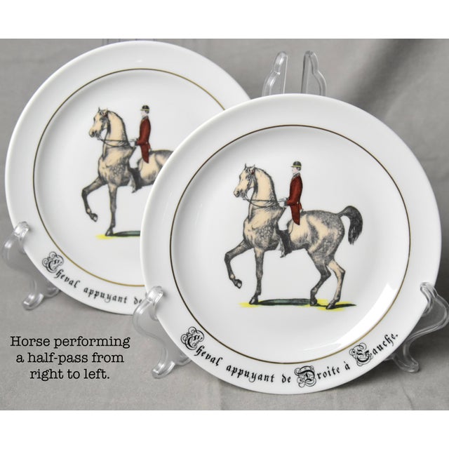 Late 20th Century Late 20th Century Porcelaine d'Auteuil Paris France Equestrian Themed Plates, Set of 12 For Sale - Image 5 of 10