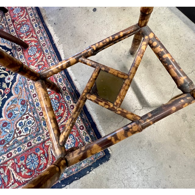 Late 19th Century Late 19th Century Victorian Bamboo Rattan Side Table For Sale - Image 5 of 6