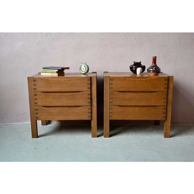 Vintage Brutalist Bedside Tables, 1970s, Set of 2 For Sale - Image 9 of 10