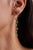 These long drop chain earrings feature a 3.25 ct rectangular-cut natural emerald, set in 14k yellow gold. Each emerald...