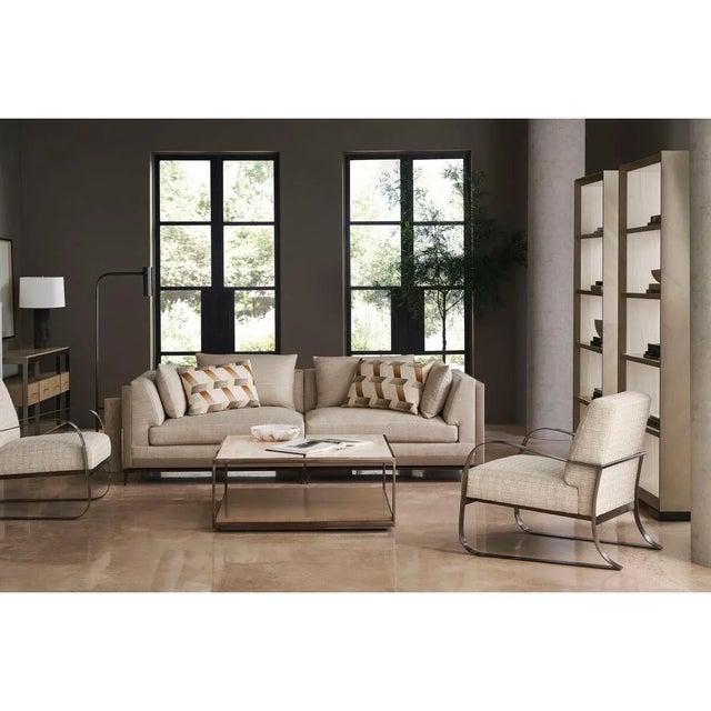 Beige Modern Square Coffee Table For Sale - Image 8 of 8