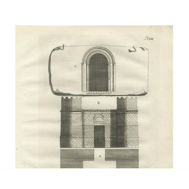 Gate and Door of an Ancient Palace in Cairo Architectural Study, 1776, Paper For Sale - Image 3 of 4