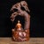 Brown Hand-Carved Boxwood Figure of a Monk Under a Pine Tree For Sale - Image 8 of 9