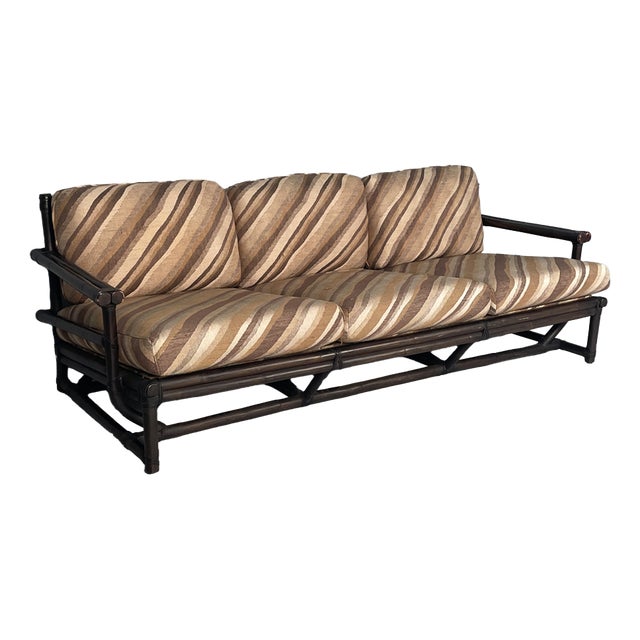 American Modern Sofa by Lyda Levi for McGuire Company, 1970s For Sale
