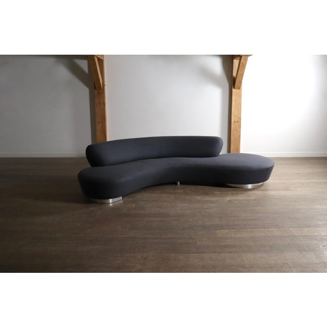 Vintage Serpentine Sofa in Velvet by Vladimir Kagan, 1999 For Sale - Image 17 of 17