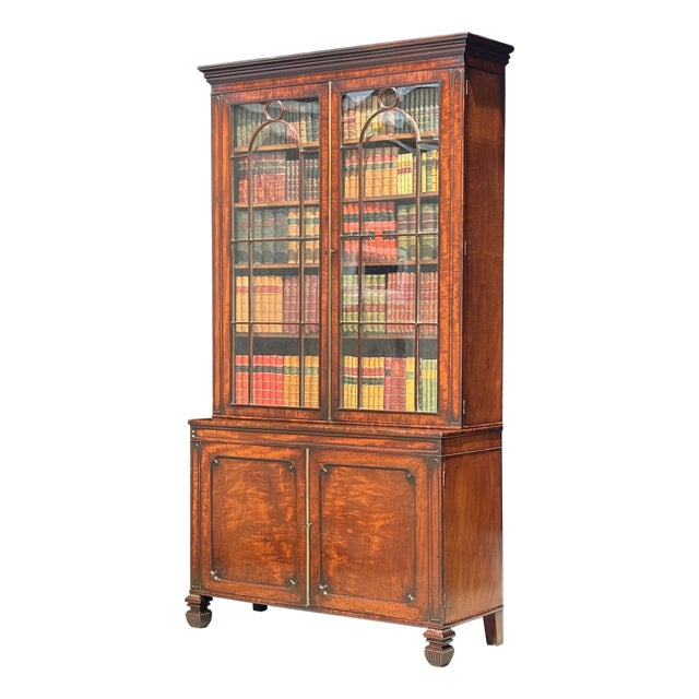 Antique George III Tall Mahogany Bookcase, 1780 For Sale