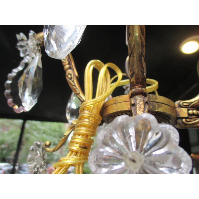 French Gilt Bronze 8 Light Crystal Chandelier Circa 1900 For Sale - Image 15 of 18