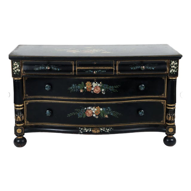 Dauler Close and Johns Hand Painted Mahogany Dresser For Sale