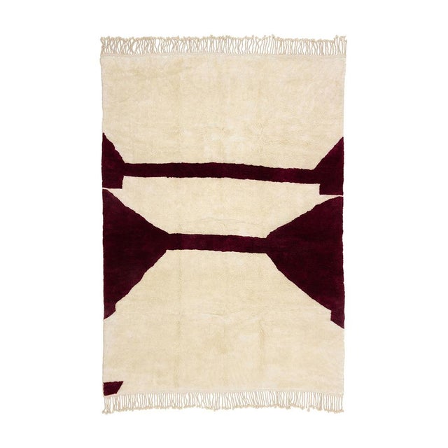 Minimalist Hand-Knotted Wool Rug by Azele Studio For Sale - Image 9 of 9