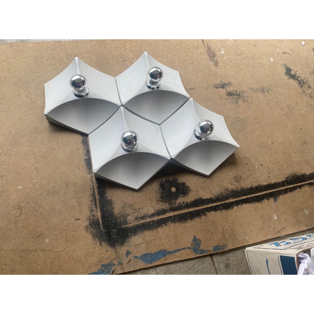 1960s Set of 4 Vintage 1960's Modular Sconces by Hoffmeister For Sale - Image 5 of 9