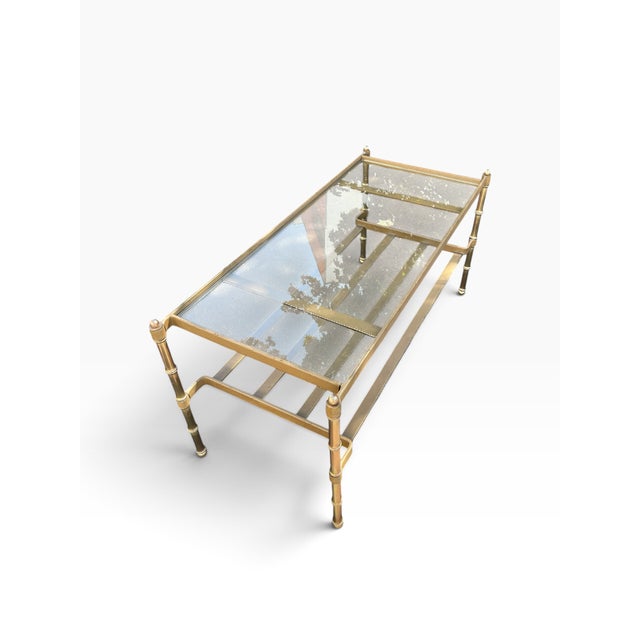 Stitched Leather Cocktail Table by Jacques Adnet, 1950s For Sale - Image 10 of 14