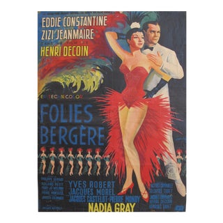 1956 French Movie Poster, Folies Bergere For Sale