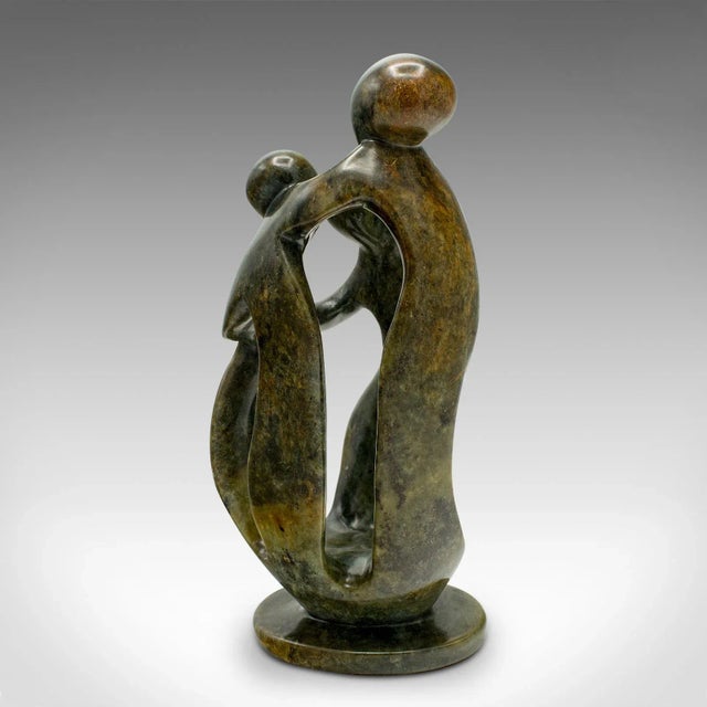 1960s 1960s Tribal Vintage Abstract Family Statue, Hardstone, Decorative Ornament For Sale - Image 5 of 11