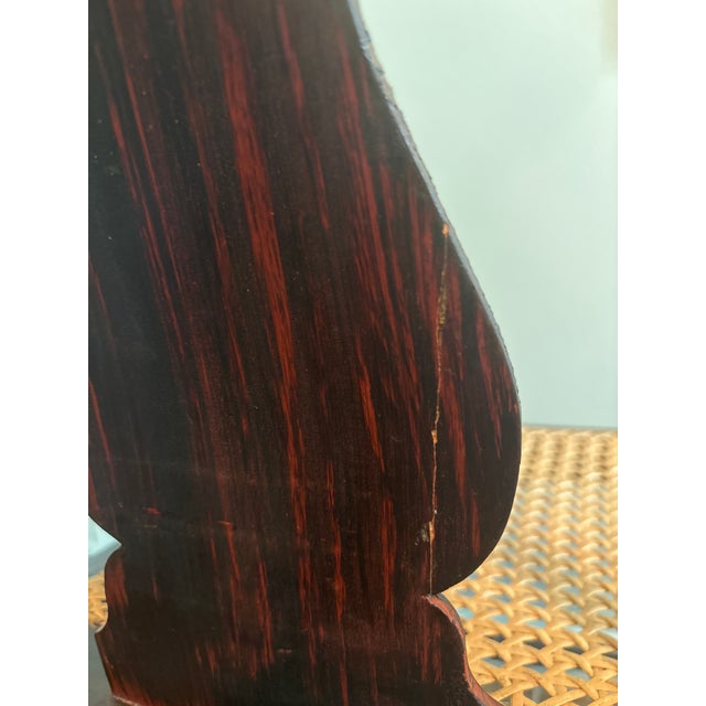 Antique Hand-Caned Side Chair With Original Crackled Lacquer and Ghosted Decorative Motifs, Circa 1820–1840 For Sale - Image 14 of 18