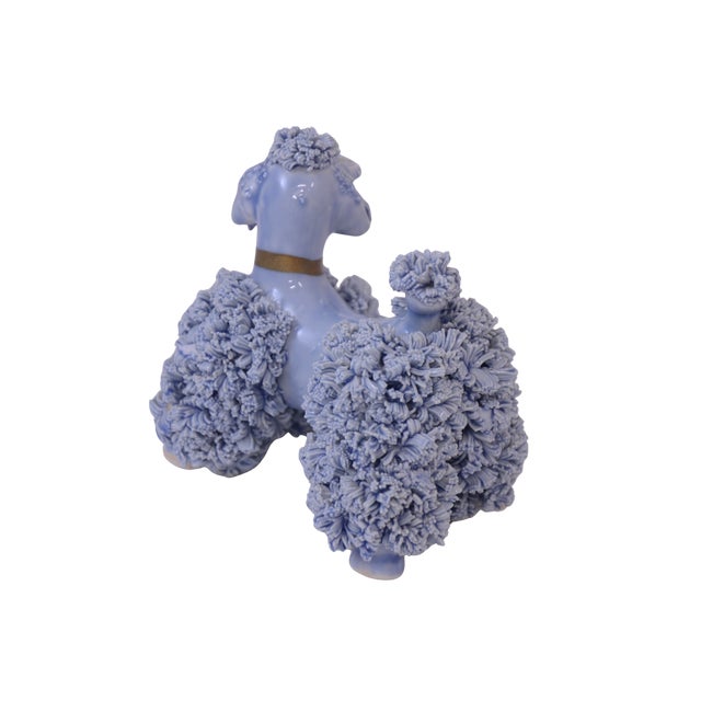 French Porcelain Blue Gray Poodle For Sale - Image 3 of 5