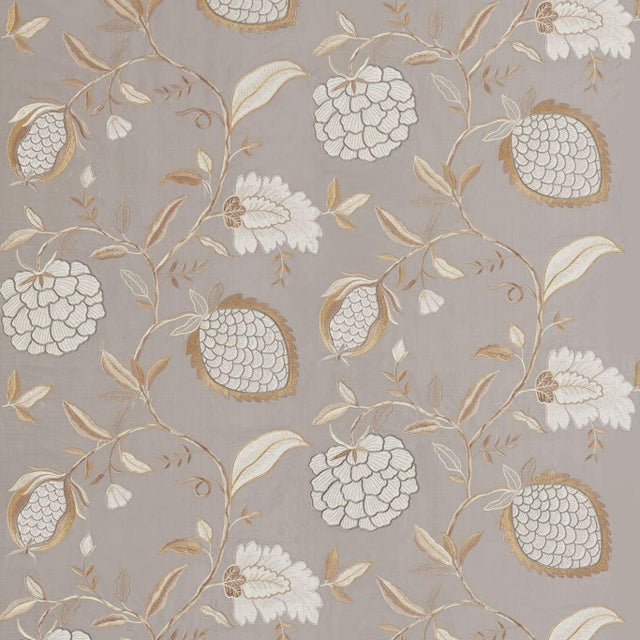 Zoffany Pomegranate Tree Fabric in Platinum - a Sample For Sale