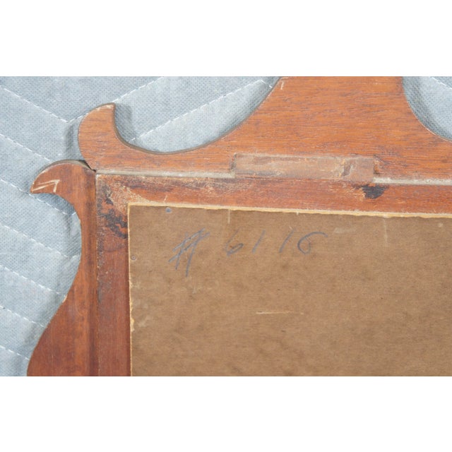 Mid 20th Century Vintage Chippendale Mahogany Inlaid Wall Vanity Mirror For Sale - Image 9 of 12