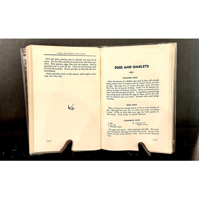 1940s New Orleans Cook Book by Lena Richard — Houghton Mifflin Company, Boston 1940 Early Hard Cover Edition For Sale - Image 5 of 11