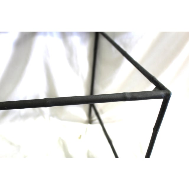 Mid Century Bronze Cast Bamboo Side table . For Sale - Image 12 of 17