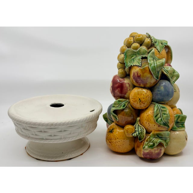 Bordallo Pinheiro Majolica Fruit Topiary Portugal For Sale - Image 4 of 11