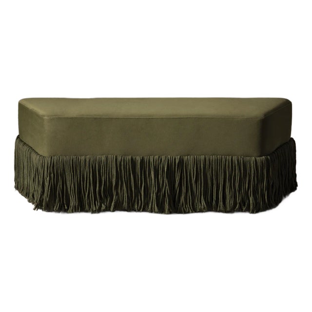 Allard Fringed Bench, Sage For Sale
