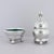 Early 20th Century Early 20th Century Georg Jensen Sterling Silver & Enamel Pepper Shaker and Salt Cellar Pair #410 For Sale - Image 5 of 13