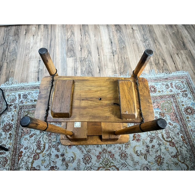 Brown Vintage Wabi Sabi Bench From Spalted Maple Signed Neil Panyik For Sale - Image 8 of 9