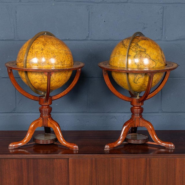 Early 19th Century Antique Terrestrial and Celestial Globes from Cary's, 1821, Set of 2 For Sale - Image 5 of 18
