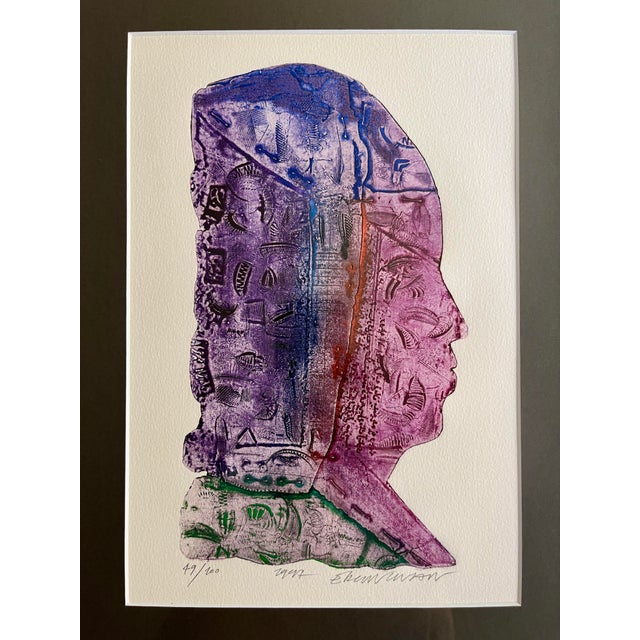 RARE 1997 Turkish Artist ERGIN INAN Porte Gravure Ed. 49/100 Framed Signed Aprox.dimensions: Opening area: 12"H x 8"W...