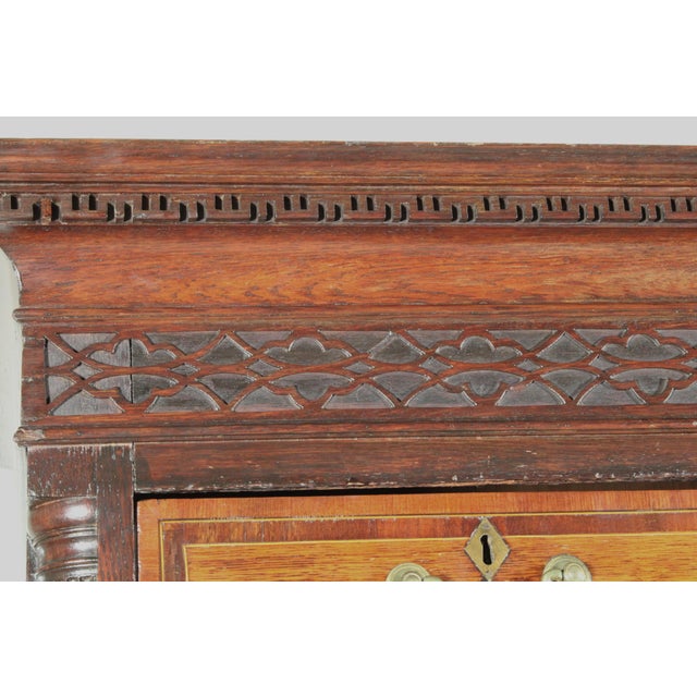 Wood Antique George III Style Oak Chest on Chest For Sale - Image 7 of 14