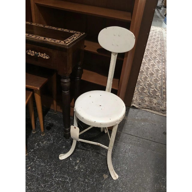 Mid-Century Modern Whimsical Pair Vintage White Outdoor Chairs For Sale - Image 3 of 6