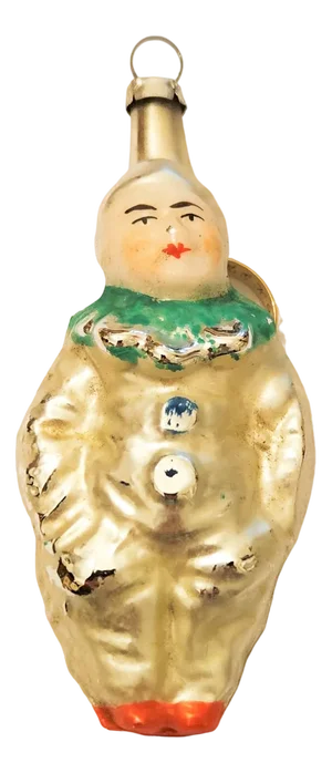 Glass Christmas Tree Ball Pierrot, 1890s