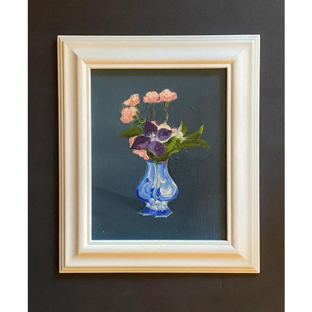 Contemporary Still Life Floral Oil Painting For Sale - Image 4 of 4