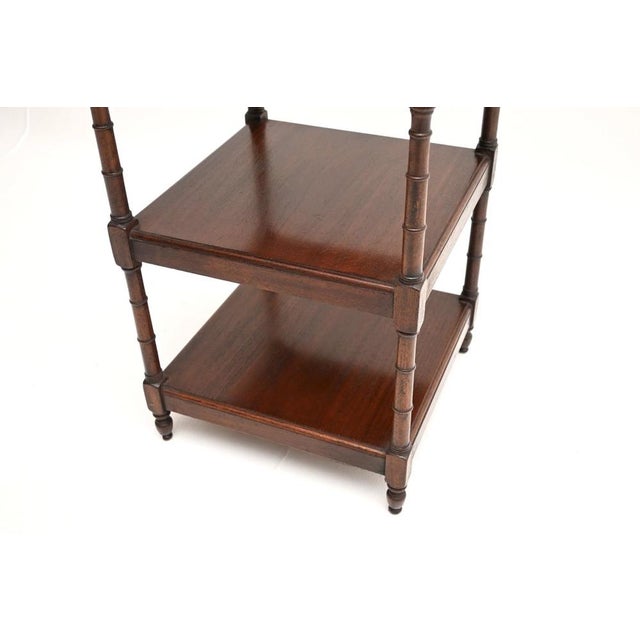 Wood Antique Georgian Three Tier Side Table, 1930 For Sale - Image 7 of 8