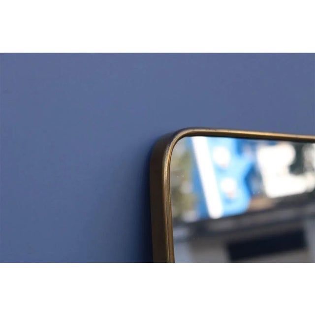 Metal Italian Brass Mirror by Gio Ponti for Dassi, 1950s For Sale - Image 7 of 8