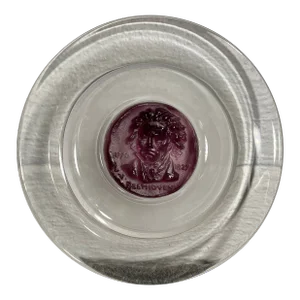 1970s Limited Edition Daum Pate De Verre Beethoven Art Glass Display Plate