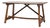 Spanish Rustic Trestle Table with Drawer and X-Stretchers, 1800s For Sale