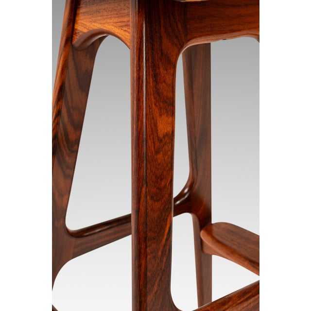 Danish Mid-Century Modern Model Od-61 Counter Height Bar Stool in Rosewood & Leather by Erik Buch for o.d. Mobler, Denmark, 1960's For Sale - Image 18 of 18