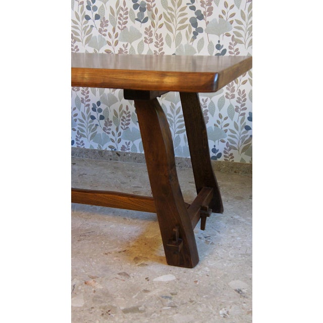 Vintage Brutalist Dining Table in Elm, 1960 For Sale - Image 6 of 8