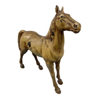 Vintage Iron Full Bodied Horse Doorstop For Sale