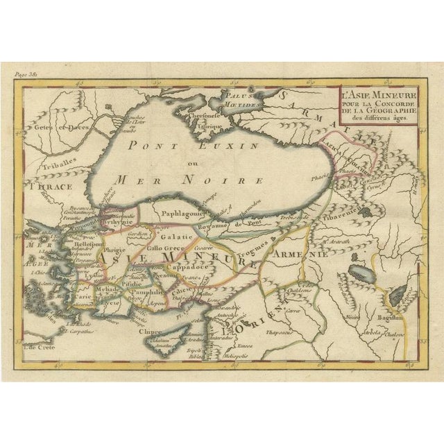 Antique Asia Minor Map with Classical Regions by Pluche, 1765 For Sale - Image 12 of 12
