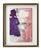 Framed Silloutte of a Girl in Watercolor and Ink For Sale
