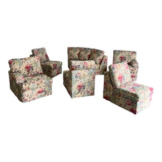 Contemporary Carlton Modular Floral Sectional For Sale