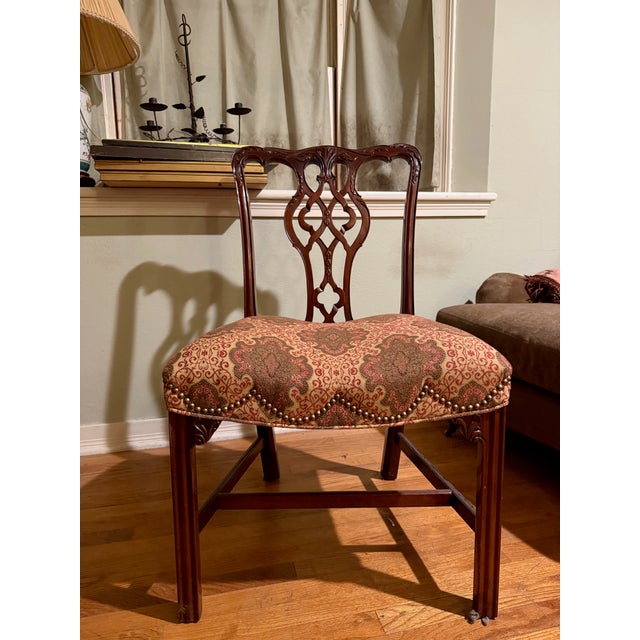 Baker Furniture Company 1980s 8 Elegant Baker Furniture Historic Charleston Collection Georgian Style Chairs For Sale - Image 4 of 12